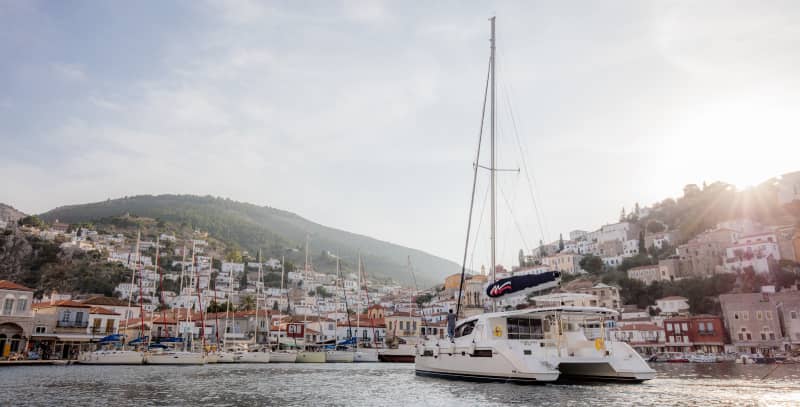 sailing out of Zea marina