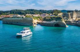 Catamaran at Corfu Island Greece
