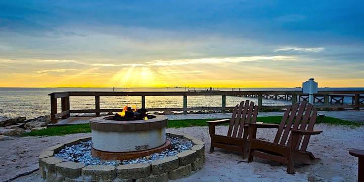 Fire pit at Little Harbor Florida - Credit Harborside Suites Ruskin