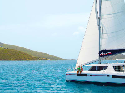 Moorings 4500 under sail