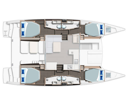 Moorings 4200 4 Cabin layout