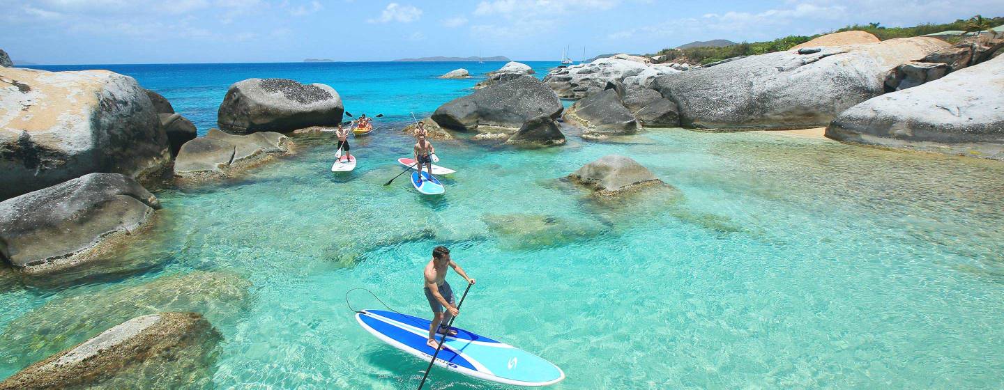Stand up paddle boarding in the BVI
